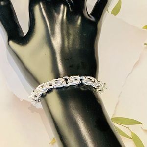 Sterling Silver Looped Chain Bracelet